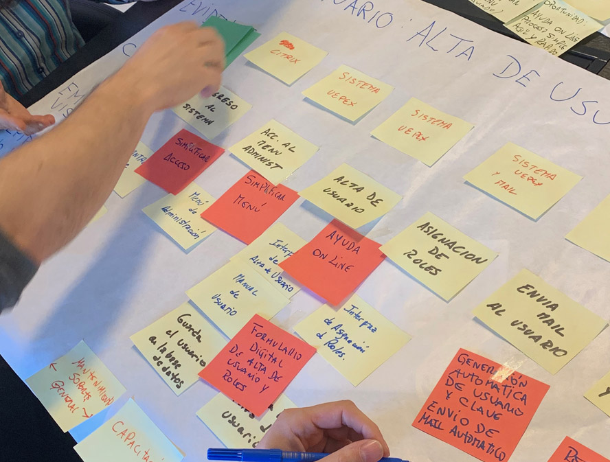 team doing blueprint